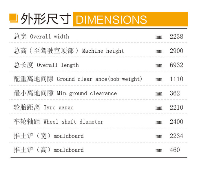 狗子28DLS100-9A 9.7吨轮式液压挖掘机外形尺寸